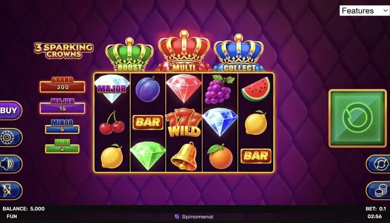 Herná obrazovka 3 Sparking Crowns