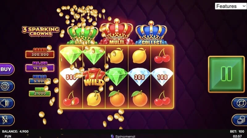 Wild výhra 3 Sparking Crowns